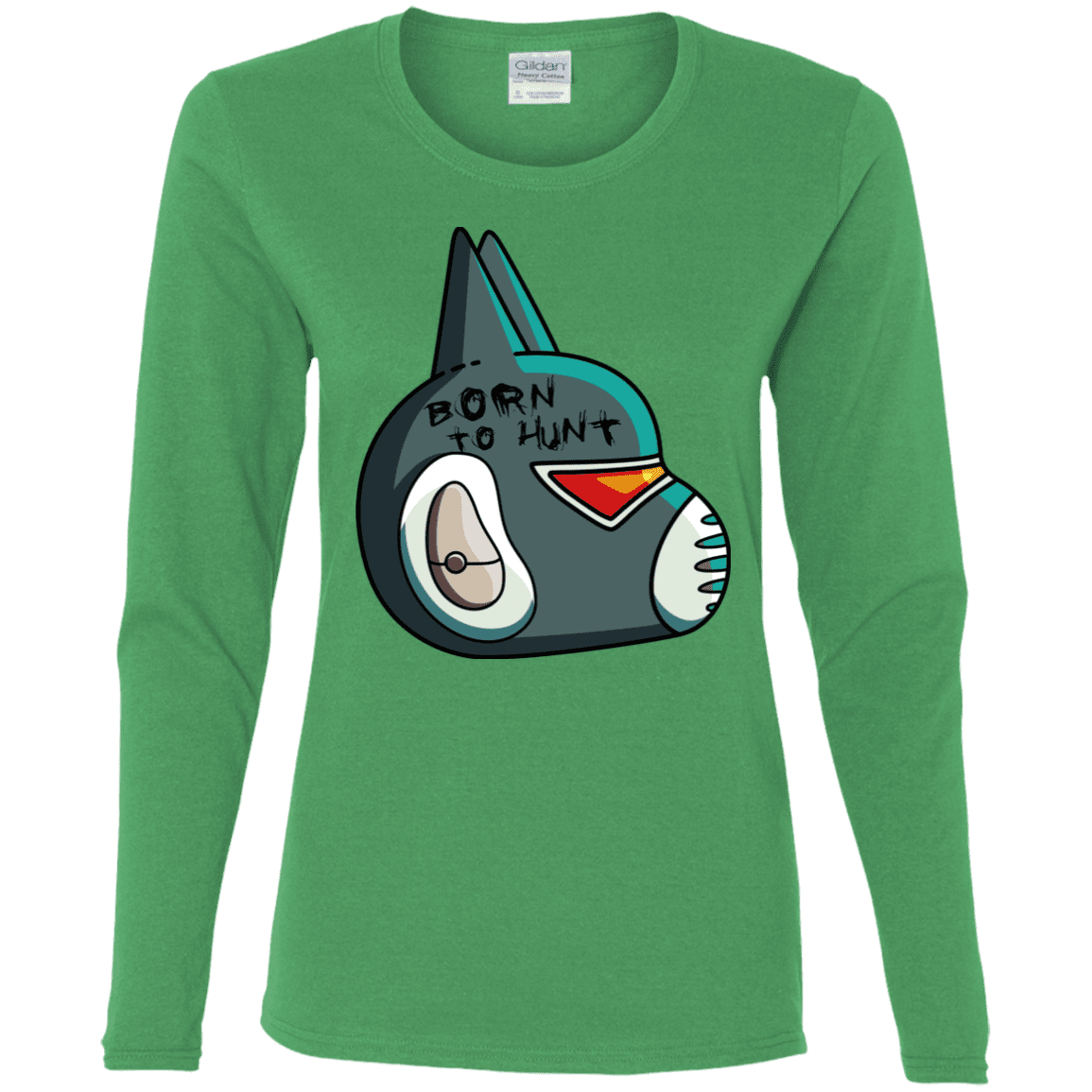 T-Shirts Irish Green / S Final Space Avocato Born To Hunt Women's Long Sleeve T-Shirt