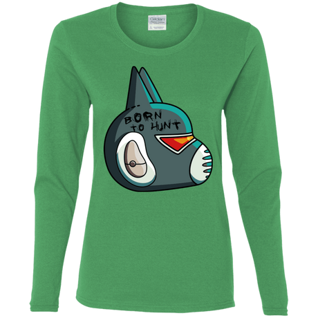 T-Shirts Irish Green / S Final Space Avocato Born To Hunt Women's Long Sleeve T-Shirt