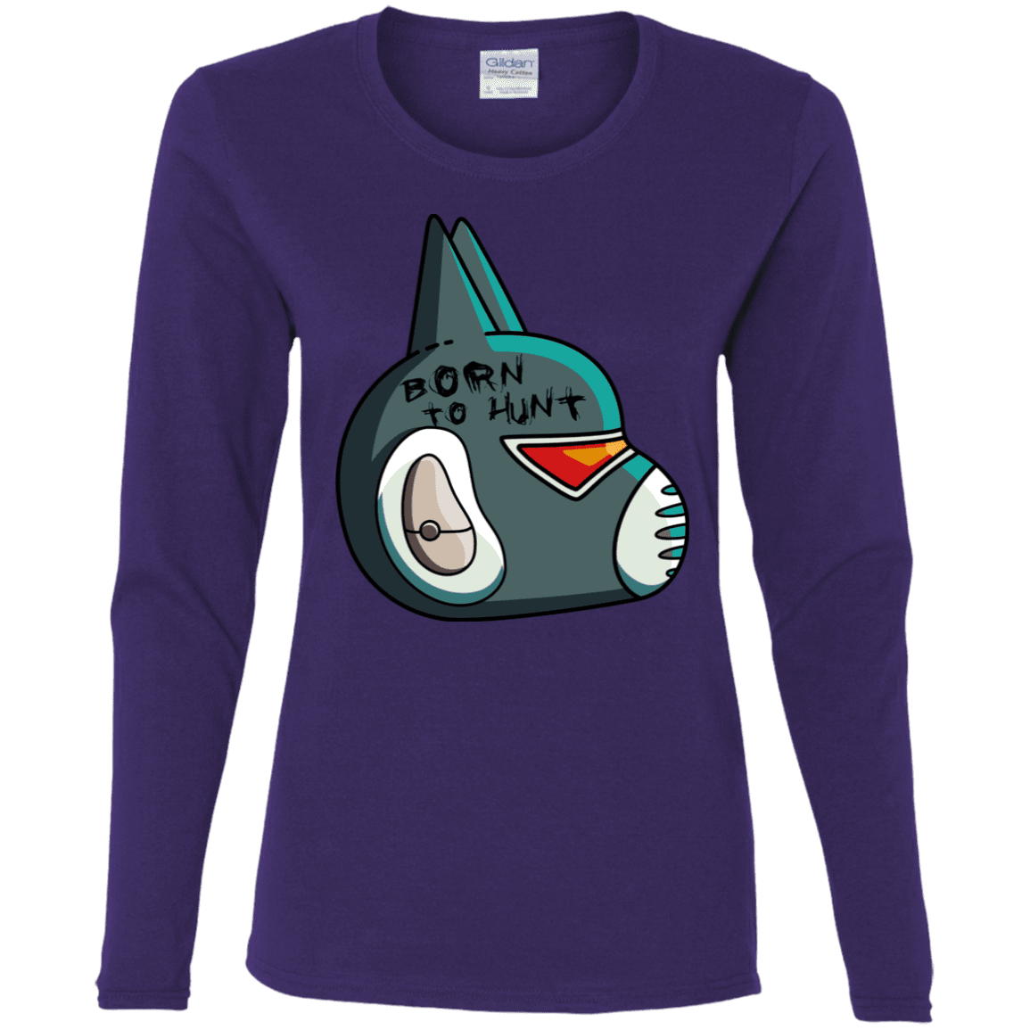 T-Shirts Purple / S Final Space Avocato Born To Hunt Women's Long Sleeve T-Shirt