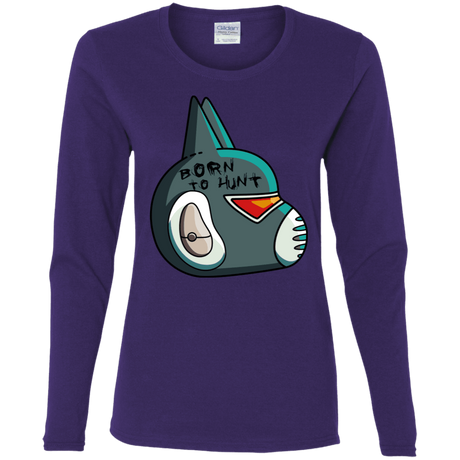 T-Shirts Purple / S Final Space Avocato Born To Hunt Women's Long Sleeve T-Shirt