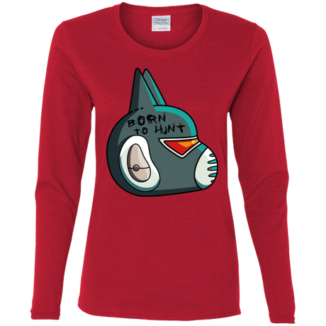 T-Shirts Red / S Final Space Avocato Born To Hunt Women's Long Sleeve T-Shirt