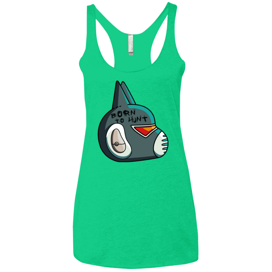 T-Shirts Envy / X-Small Final Space Avocato Born To Hunt Women's Triblend Racerback Tank
