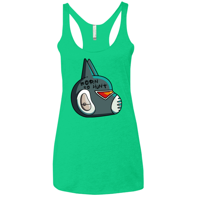 T-Shirts Envy / X-Small Final Space Avocato Born To Hunt Women's Triblend Racerback Tank