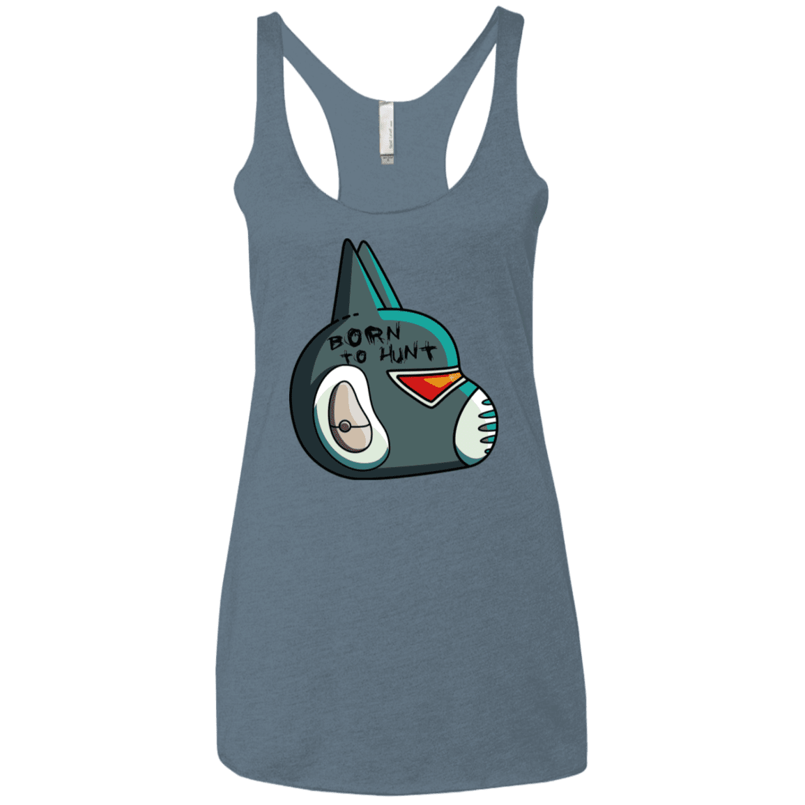 T-Shirts Indigo / X-Small Final Space Avocato Born To Hunt Women's Triblend Racerback Tank