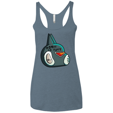T-Shirts Indigo / X-Small Final Space Avocato Born To Hunt Women's Triblend Racerback Tank