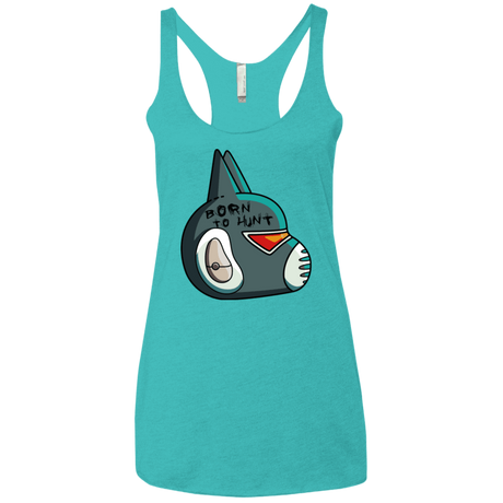 T-Shirts Tahiti Blue / X-Small Final Space Avocato Born To Hunt Women's Triblend Racerback Tank