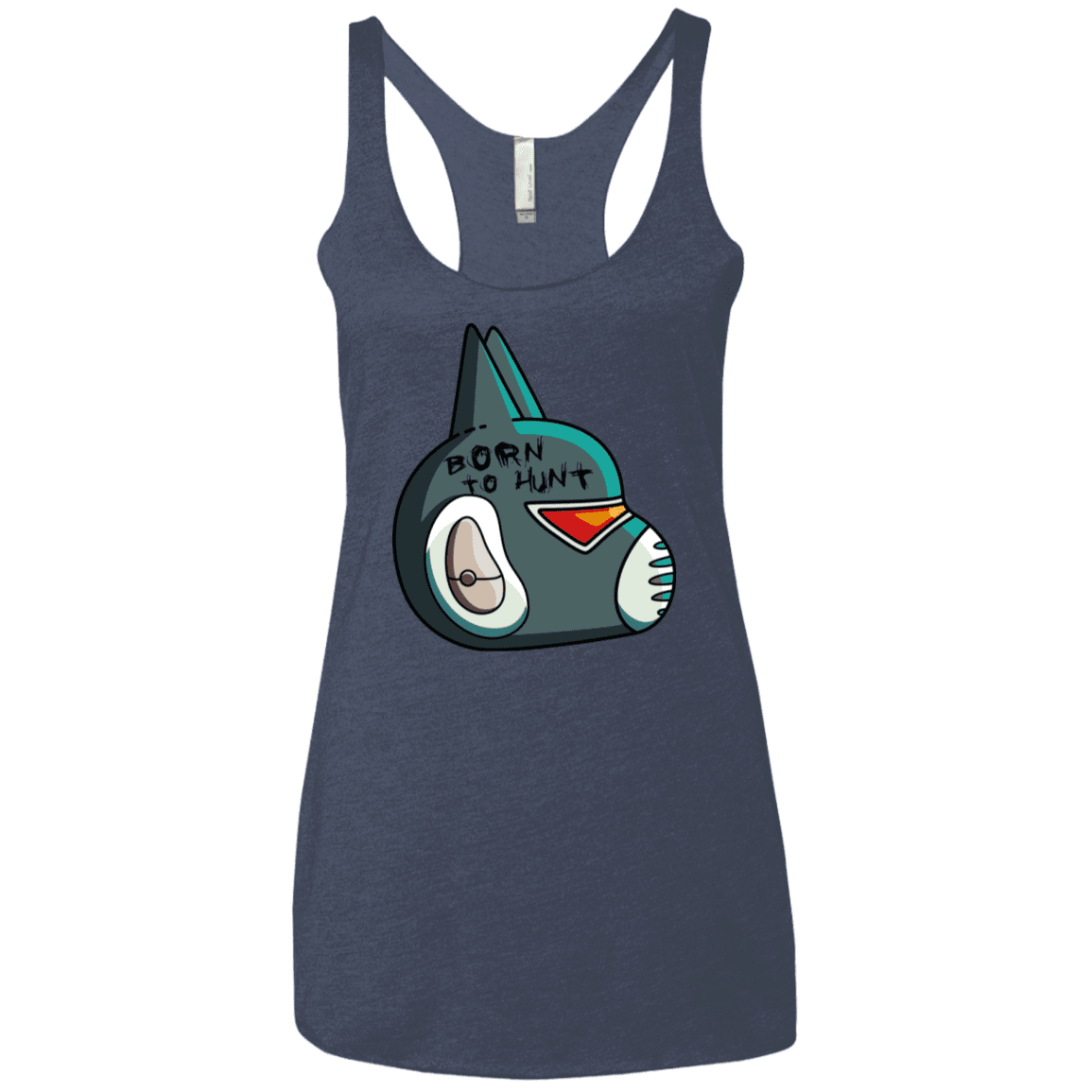 T-Shirts Vintage Navy / X-Small Final Space Avocato Born To Hunt Women's Triblend Racerback Tank
