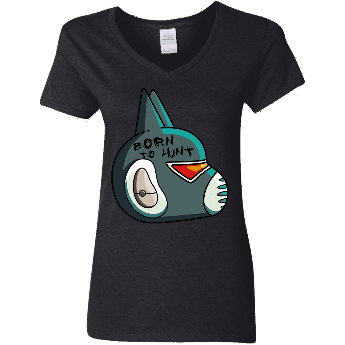 T-Shirts Black / S Final Space Avocato Born To Hunt Women's V-Neck T-Shirt