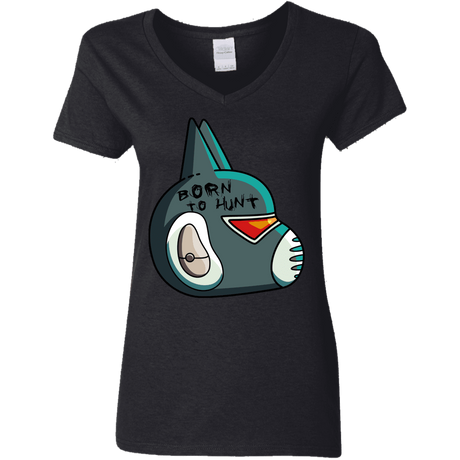 T-Shirts Black / S Final Space Avocato Born To Hunt Women's V-Neck T-Shirt