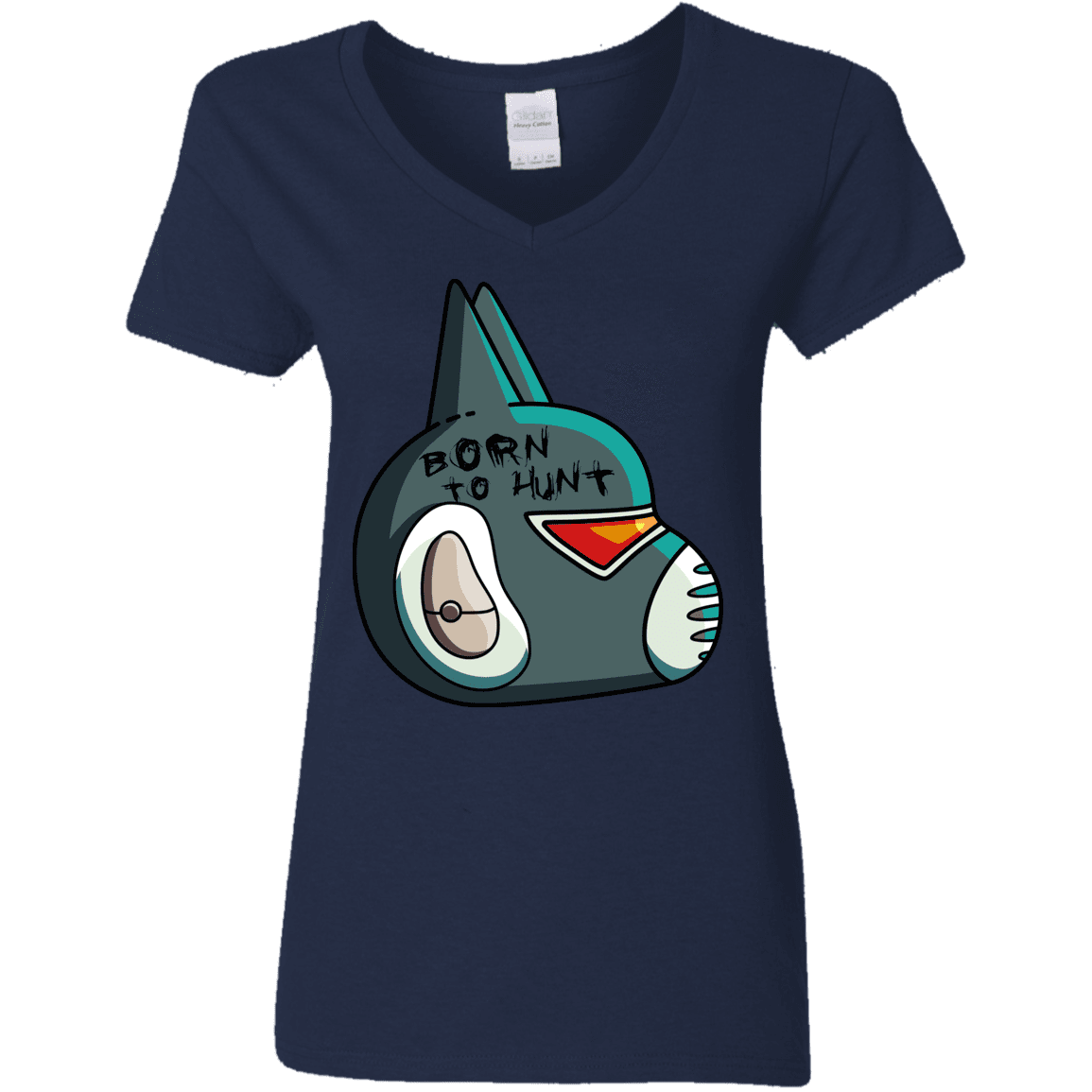 T-Shirts Navy / S Final Space Avocato Born To Hunt Women's V-Neck T-Shirt