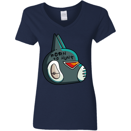 T-Shirts Navy / S Final Space Avocato Born To Hunt Women's V-Neck T-Shirt