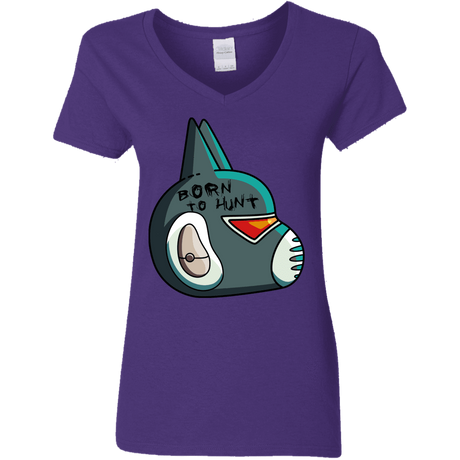 T-Shirts Purple / S Final Space Avocato Born To Hunt Women's V-Neck T-Shirt