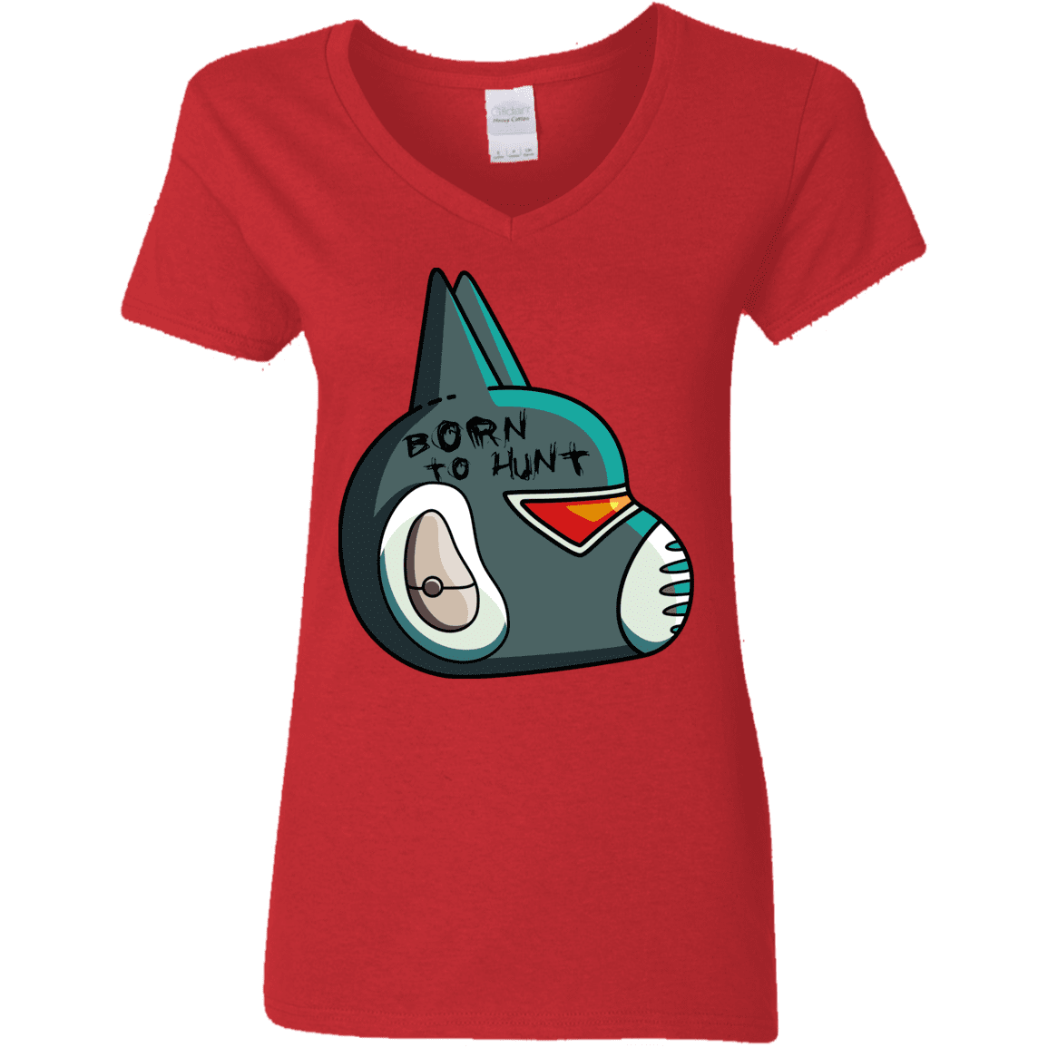 T-Shirts Red / S Final Space Avocato Born To Hunt Women's V-Neck T-Shirt