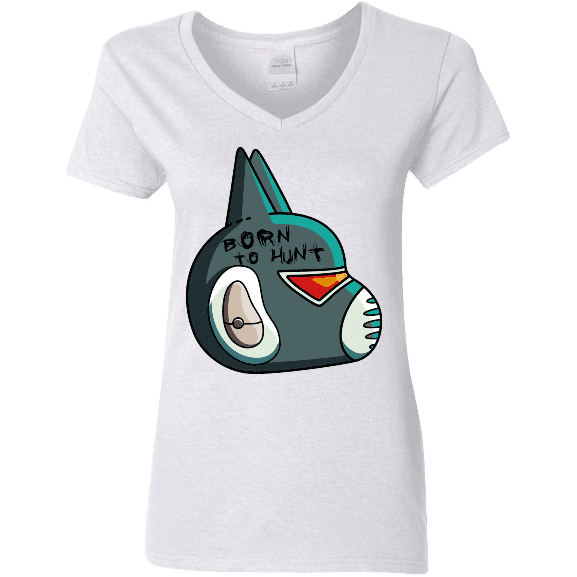 T-Shirts White / S Final Space Avocato Born To Hunt Women's V-Neck T-Shirt