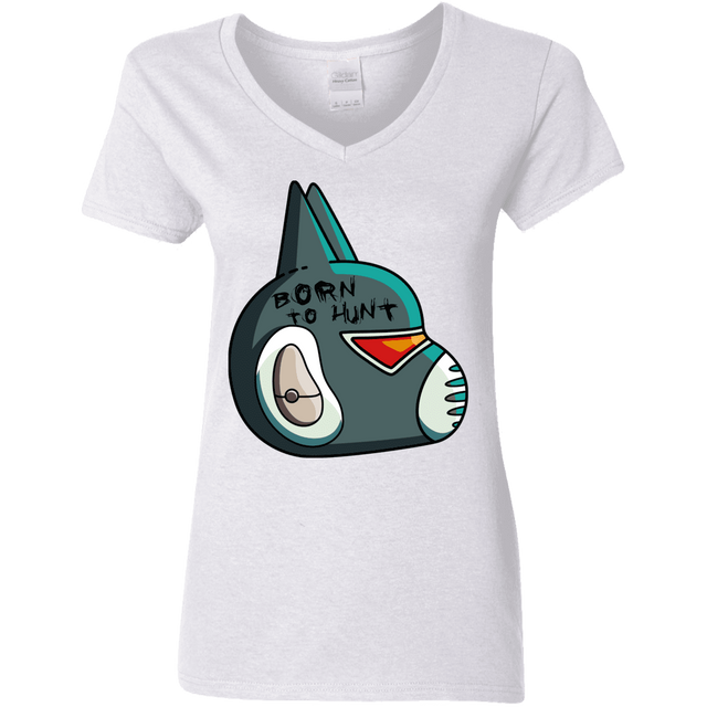 T-Shirts White / S Final Space Avocato Born To Hunt Women's V-Neck T-Shirt