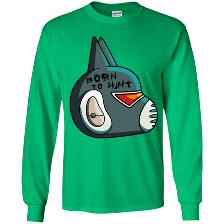 T-Shirts Irish Green / YS Final Space Avocato Born To Hunt Youth Long Sleeve T-Shirt