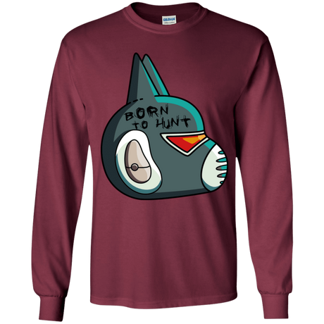 T-Shirts Maroon / YS Final Space Avocato Born To Hunt Youth Long Sleeve T-Shirt
