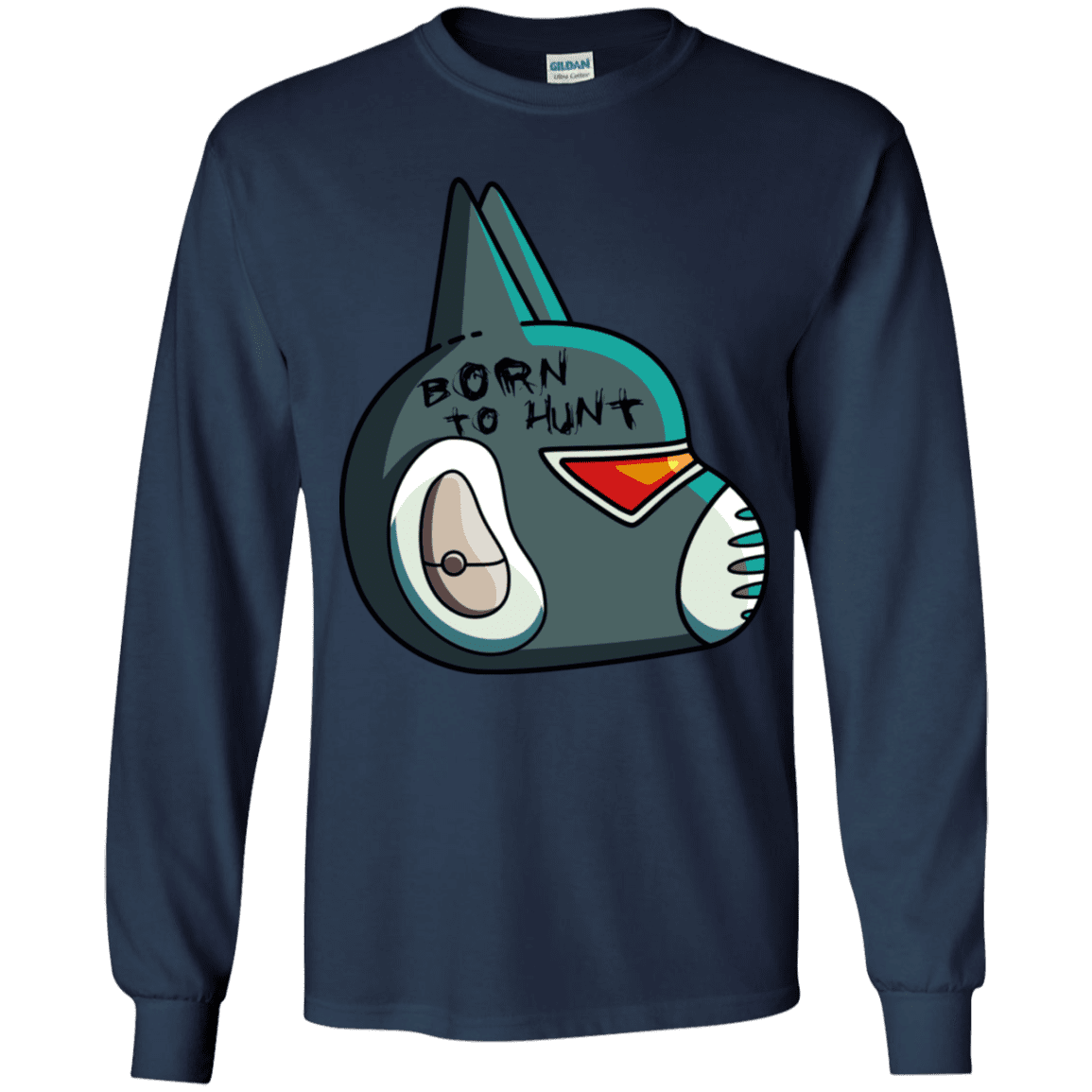 T-Shirts Navy / YS Final Space Avocato Born To Hunt Youth Long Sleeve T-Shirt