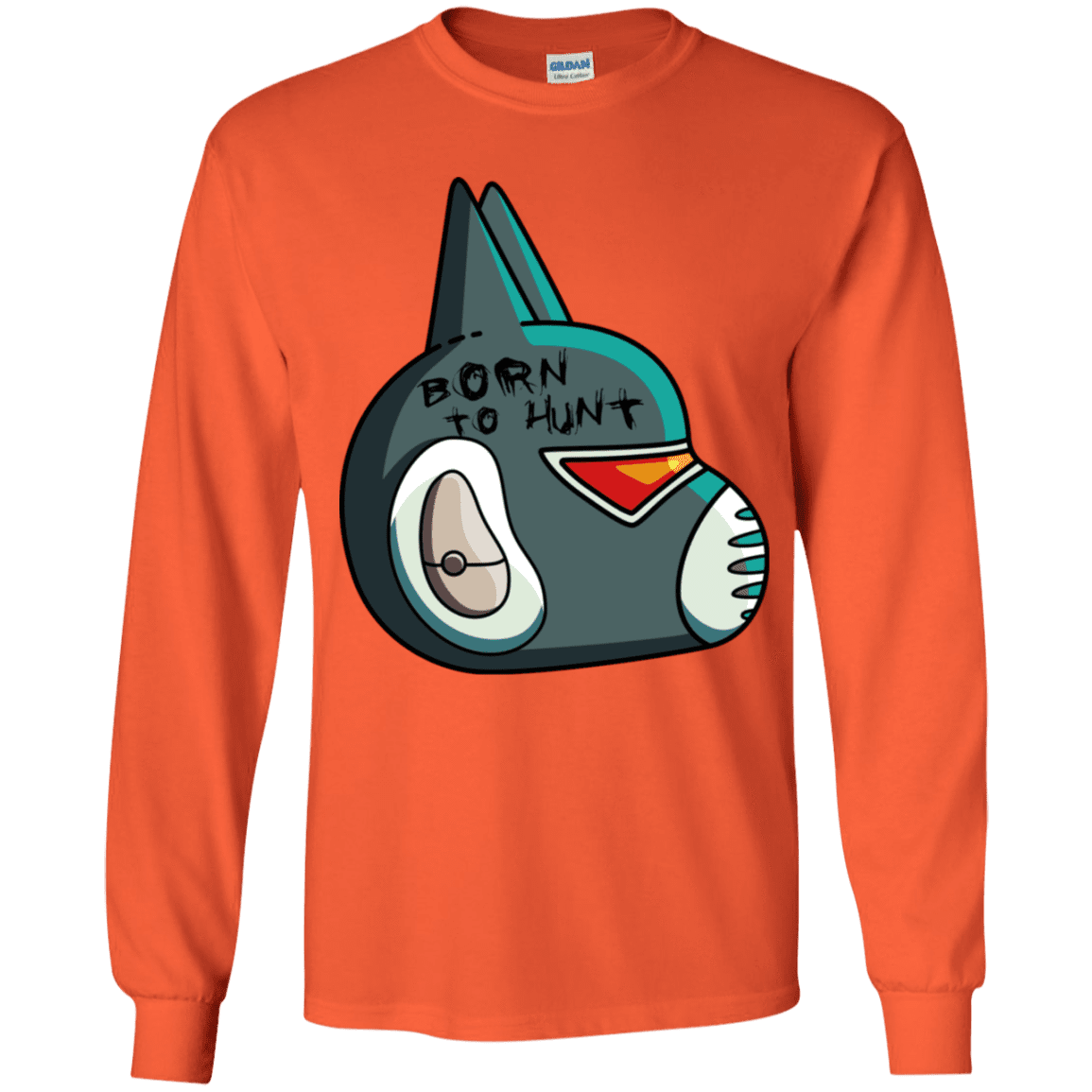 T-Shirts Orange / YS Final Space Avocato Born To Hunt Youth Long Sleeve T-Shirt