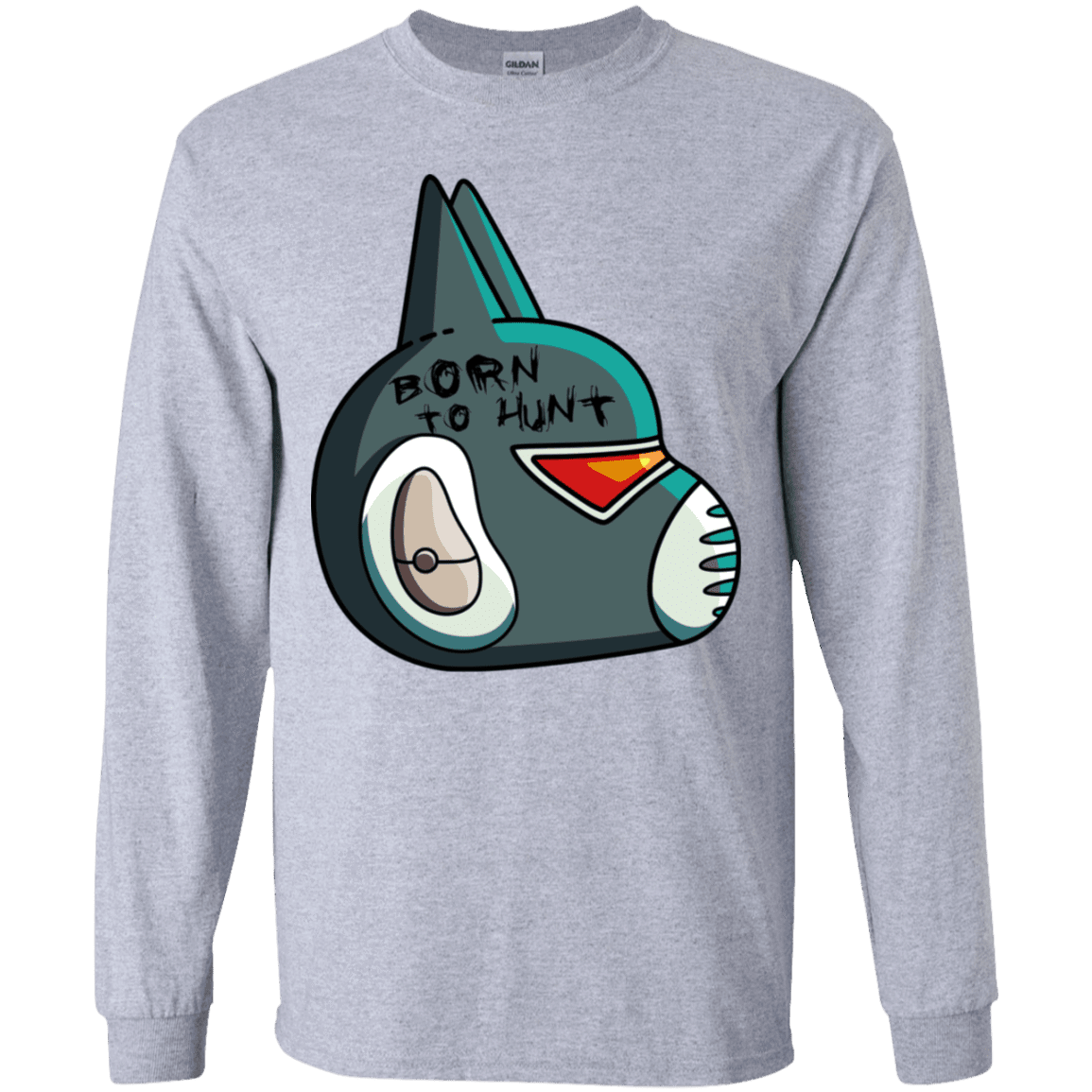 T-Shirts Sport Grey / YS Final Space Avocato Born To Hunt Youth Long Sleeve T-Shirt
