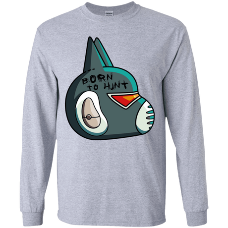 T-Shirts Sport Grey / YS Final Space Avocato Born To Hunt Youth Long Sleeve T-Shirt