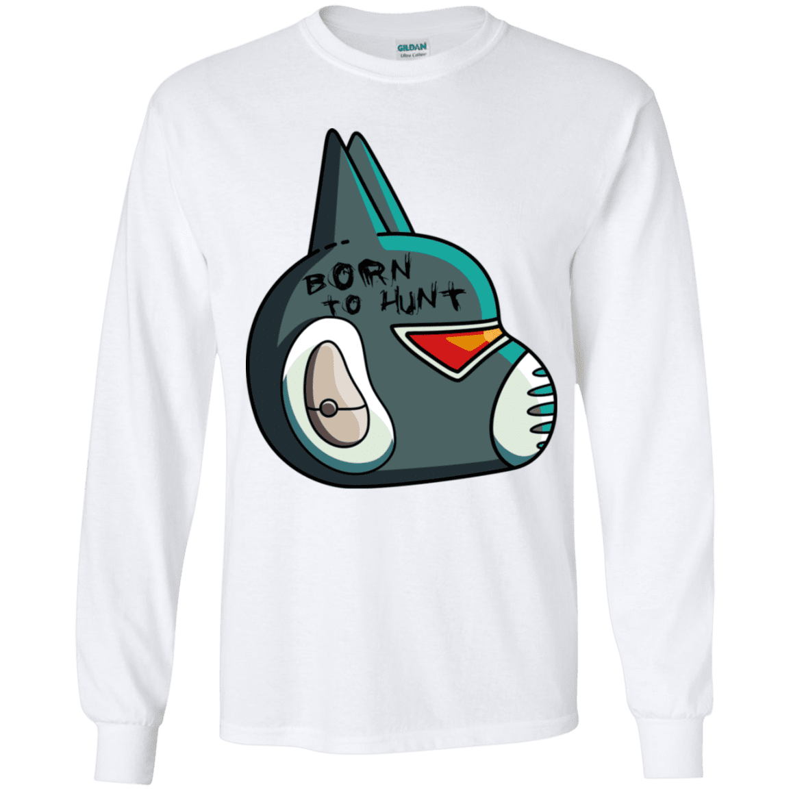 T-Shirts White / YS Final Space Avocato Born To Hunt Youth Long Sleeve T-Shirt