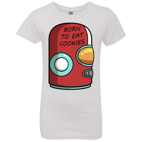 T-Shirts White / YXS Final Space Gary Born To Eat Cookies Girls Premium T-Shirt