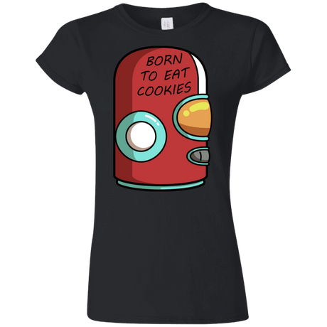 T-Shirts Black / S Final Space Gary Born To Eat Cookies Junior Slimmer-Fit T-Shirt
