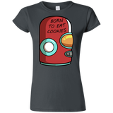 T-Shirts Charcoal / S Final Space Gary Born To Eat Cookies Junior Slimmer-Fit T-Shirt