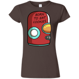 T-Shirts Dark Chocolate / S Final Space Gary Born To Eat Cookies Junior Slimmer-Fit T-Shirt
