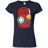 T-Shirts Navy / S Final Space Gary Born To Eat Cookies Junior Slimmer-Fit T-Shirt
