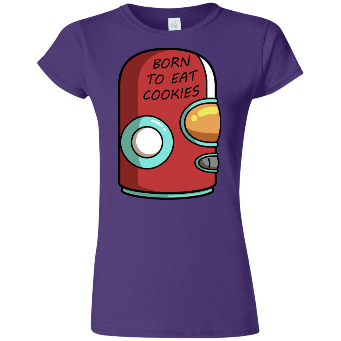T-Shirts Purple / S Final Space Gary Born To Eat Cookies Junior Slimmer-Fit T-Shirt