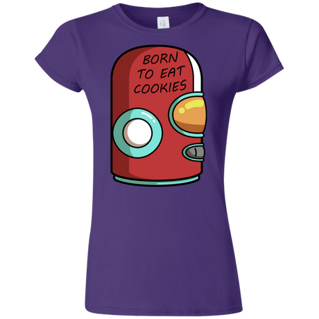 T-Shirts Purple / S Final Space Gary Born To Eat Cookies Junior Slimmer-Fit T-Shirt