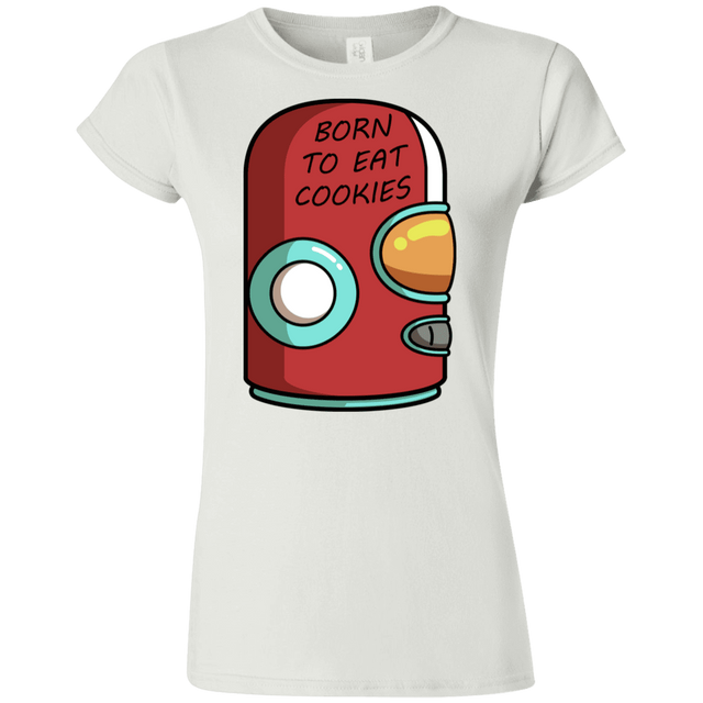 T-Shirts White / S Final Space Gary Born To Eat Cookies Junior Slimmer-Fit T-Shirt