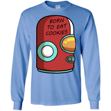 T-Shirts Carolina Blue / S Final Space Gary Born To Eat Cookies Men's Long Sleeve T-Shirt