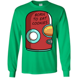 T-Shirts Irish Green / S Final Space Gary Born To Eat Cookies Men's Long Sleeve T-Shirt