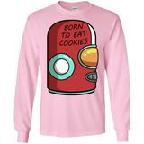 T-Shirts Light Pink / S Final Space Gary Born To Eat Cookies Men's Long Sleeve T-Shirt