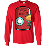 T-Shirts Red / S Final Space Gary Born To Eat Cookies Men's Long Sleeve T-Shirt