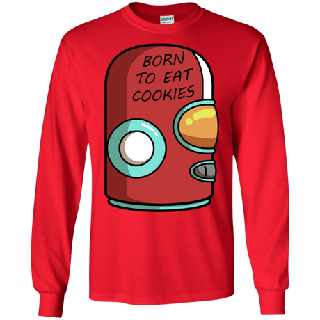 T-Shirts Red / S Final Space Gary Born To Eat Cookies Men's Long Sleeve T-Shirt