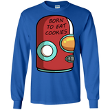 T-Shirts Royal / S Final Space Gary Born To Eat Cookies Men's Long Sleeve T-Shirt