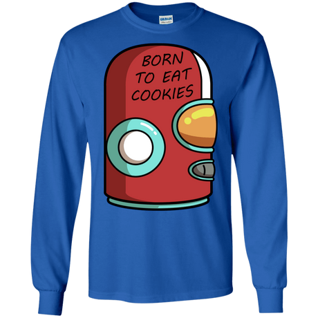 T-Shirts Royal / S Final Space Gary Born To Eat Cookies Men's Long Sleeve T-Shirt