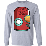 T-Shirts Sport Grey / S Final Space Gary Born To Eat Cookies Men's Long Sleeve T-Shirt