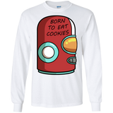 T-Shirts White / S Final Space Gary Born To Eat Cookies Men's Long Sleeve T-Shirt