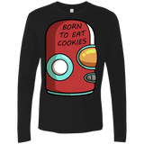 T-Shirts Black / S Final Space Gary Born To Eat Cookies Men's Premium Long Sleeve