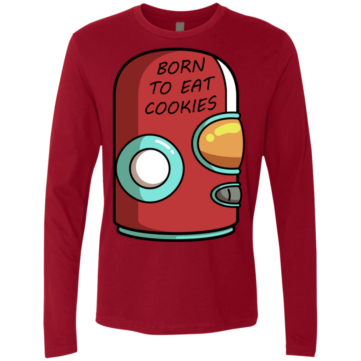 T-Shirts Cardinal / S Final Space Gary Born To Eat Cookies Men's Premium Long Sleeve