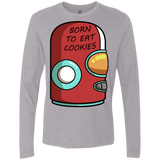 T-Shirts Heather Grey / S Final Space Gary Born To Eat Cookies Men's Premium Long Sleeve