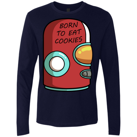 T-Shirts Midnight Navy / S Final Space Gary Born To Eat Cookies Men's Premium Long Sleeve