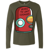 T-Shirts Military Green / S Final Space Gary Born To Eat Cookies Men's Premium Long Sleeve