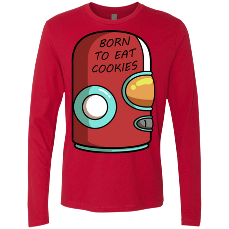 T-Shirts Red / S Final Space Gary Born To Eat Cookies Men's Premium Long Sleeve