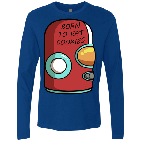 T-Shirts Royal / S Final Space Gary Born To Eat Cookies Men's Premium Long Sleeve